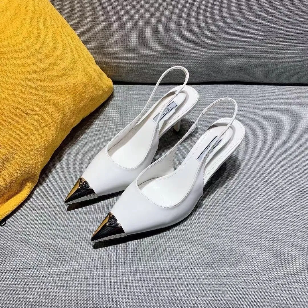 SE974 Brushed Leather Slingback Pumpsr  / Size5-10