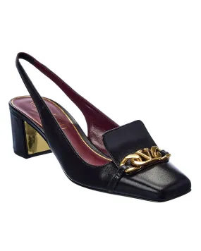 Slingback VLOGO Pump in Black