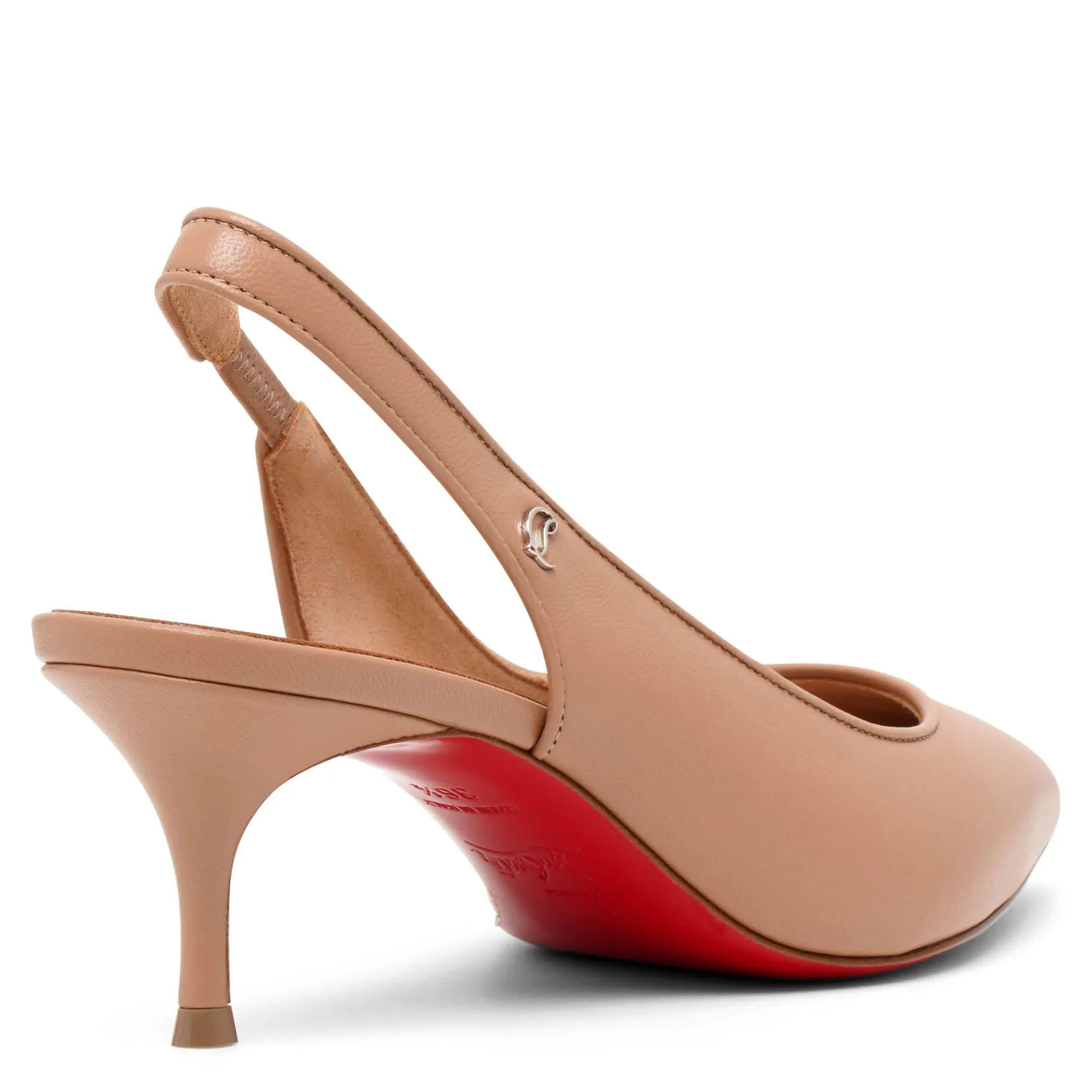 Sporty Kate 55 beige leather slingbacks