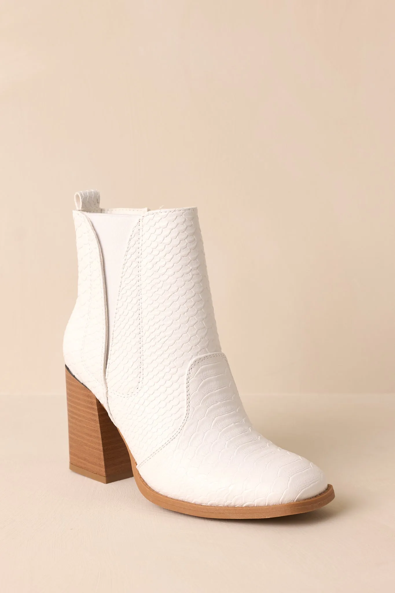 Sunshine Blues White Platform Ankle Boots