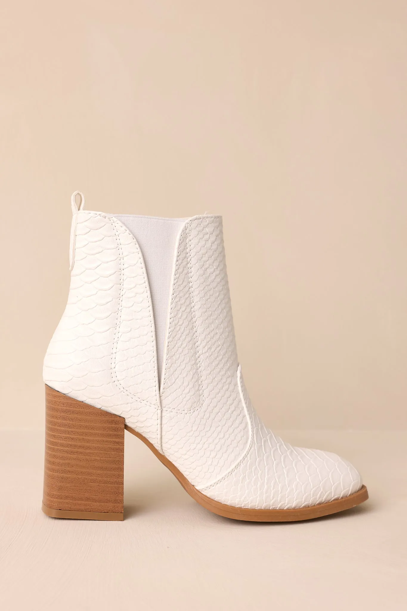 Sunshine Blues White Platform Ankle Boots