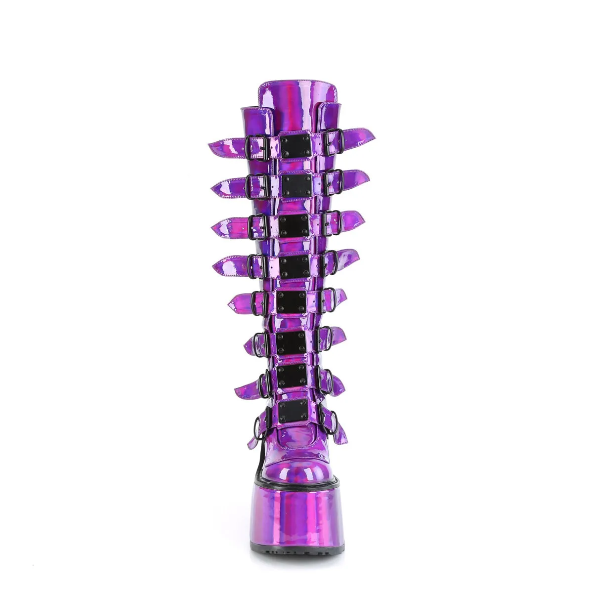Swing 815 Purple Hologram Platform Knee Boots