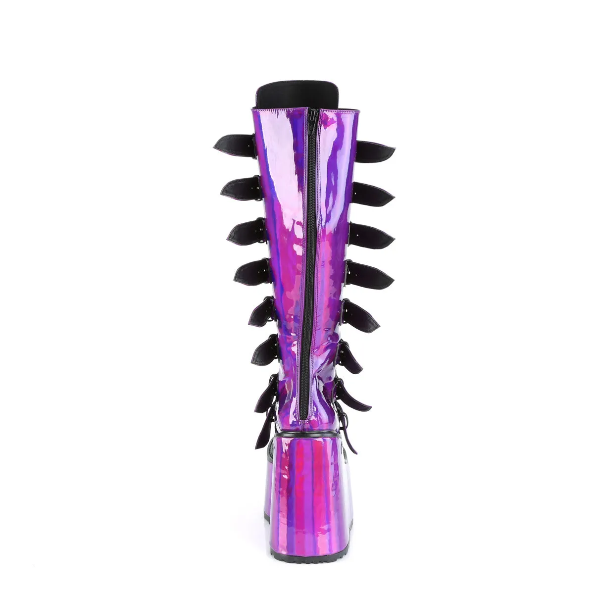 Swing 815 Purple Hologram Platform Knee Boots