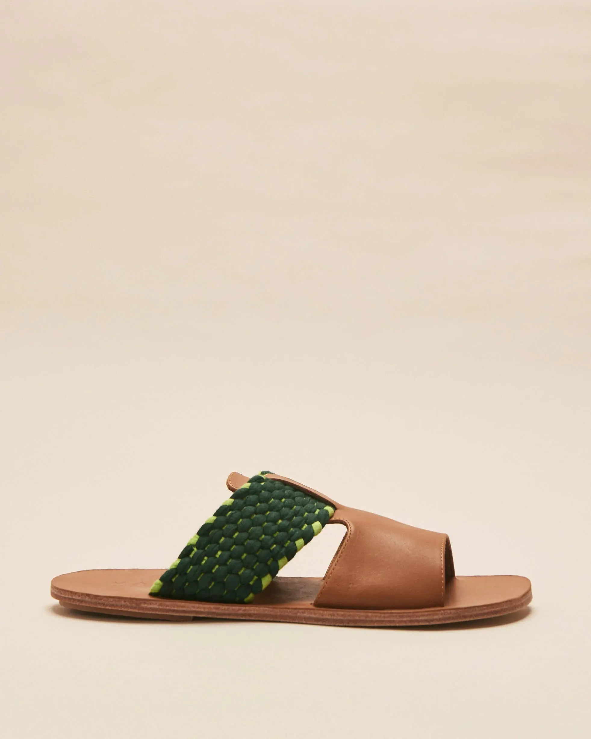 T - STRAP - CARAMEL GREEN