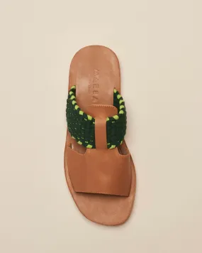 T - STRAP - CARAMEL GREEN