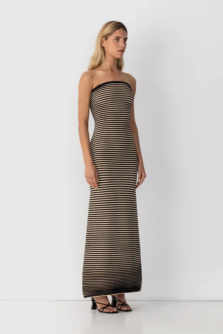 THE WOLF GANG - SUNMOR KNIT MAXI DRESS - NOIR