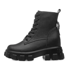 Women Genuine Leather Zipper Ankle Boots