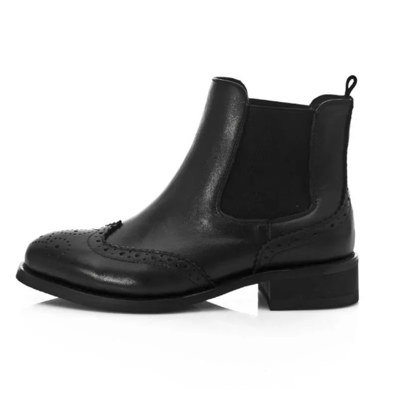 Women's Casual Genuine Leather Ankle Boots