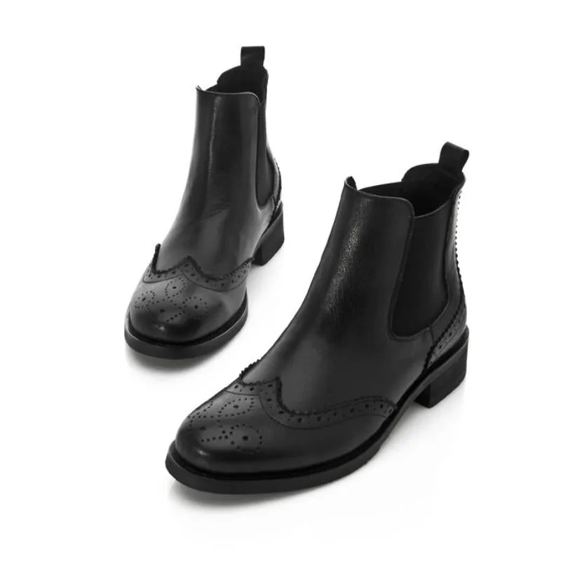 Women's Casual Genuine Leather Ankle Boots