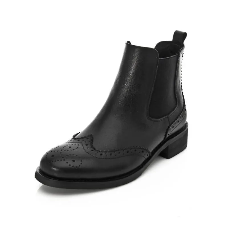 Women's Casual Genuine Leather Ankle Boots