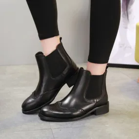 Women's Casual Genuine Leather Ankle Boots