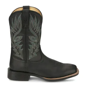 Zeke Wide Embroidered Square Toe Cowboy Boots