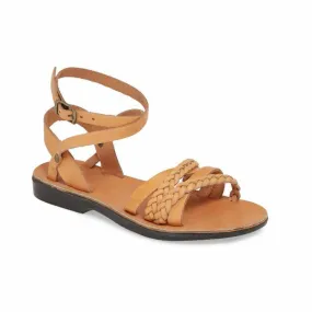 Zoe - Leather crossover sandal
